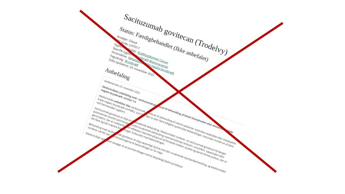 Brystkræftpatienter trækker - igen - en nitte i forhold til nabolandene – det 7. princip fungerer ikke i Danmark