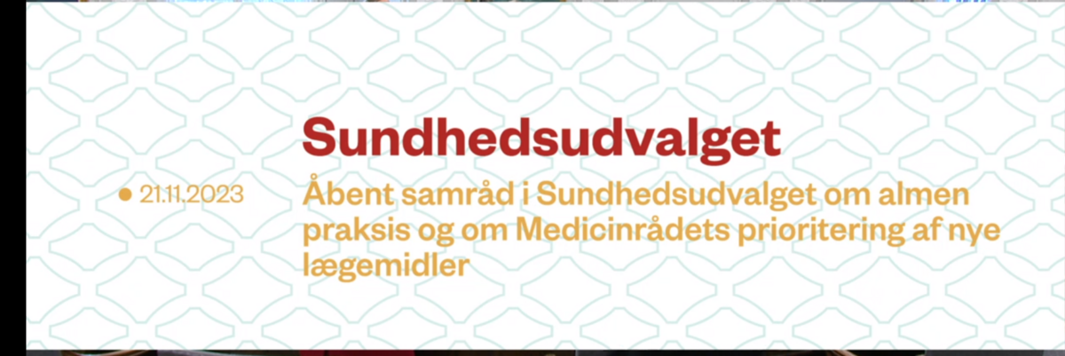 Sundhedsministeren i samråd vedrørende godkendelse af ny medicin