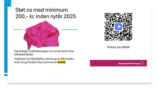 TAK FOR STØTTEN - NU MANGLER VI BARE 25 donationer á 200 kr. 