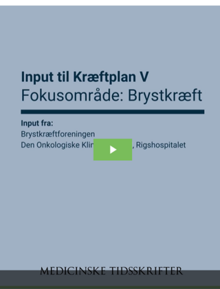 Brystkræftforeningen giver indspil til Kræftplan V